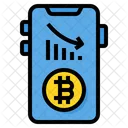 Bitcoin-Wert sinkt  Symbol