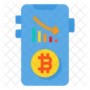 Bitcoin-Wert sinkt  Symbol