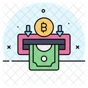 Bitcoin Withdraw Cryptocurrency Icon