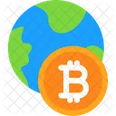 Bitcoin World World Bitcoin Icon