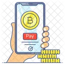 Digitale Zahlung Mobile Zahlung Bitcoin Zahlung Symbol