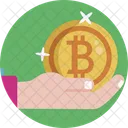 Bitcoin Kryptowahrung Hand Icon