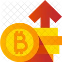 Bitcoins Up Arrow Icon
