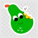 Bitten Fruit Bitten Pear Cute Pear Icon