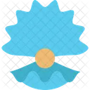 Bivalve Mollusks Clam Seashell With Pearl Icon