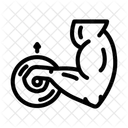Einzelbein Kreuzheben Symbol