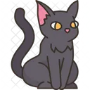 Black Cat Feline Icon