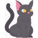 Black Cat Feline Icon