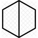 Black Polygon Geometry Icon