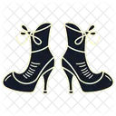 Black Ballet Booties Shoes  Icon