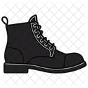 Black Cap Toe Derby Shoes  Icône