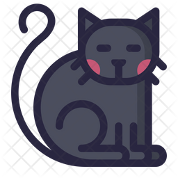 black cat Icon - Free PNG & SVG 707608 - Noun Project