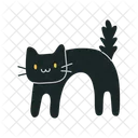 Black Cat Spooky Superstition Icon