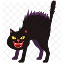 Black Cat Halloween Character  Icon