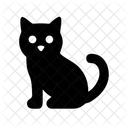 Black Cat Feline Superstition Icon