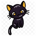 Black Cat Cat Halloween Icon