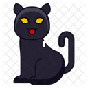 Black Cat Halloween Cat Witchs Cat Icon