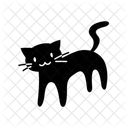 Black Cat Spooky Cat Halloween Cat Icon