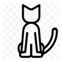 Black Cat Superstition Feline Icon
