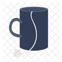 Black ceramic cup for drinking coffee  Icon