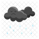Black cloud rain  Icon