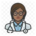 Black Doctor Female  Icon