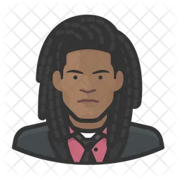 Black Dreadlock Male  Icon