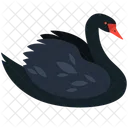 Black Duck Duck Bird Icon