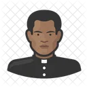 Black Father Catholic Clergy Icon