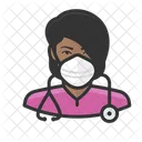 Avatar Nurse Black Icon
