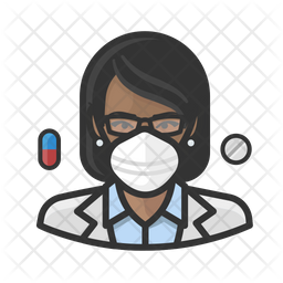Black Female Pharmacist Icon