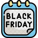 Black Friday Calendar Time And Date Icon