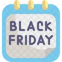 Black Friday Calendar Time And Date Icon