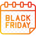 Black Friday Time And Date Event Icon