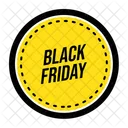 Black Friday Discount Label Icon