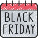Black Friday Date Calendar Sales Icon