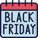 Black Friday Date Calendar Sales Icon