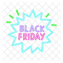 Neon Black Friday Sale Icon