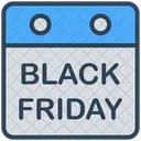 Black Friday Calendar Schedule Icon