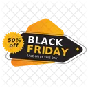 Black Friday Discount Tag Promotion Icon