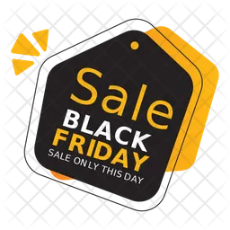 Black Friday Sales Label  Icon