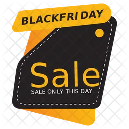 Black Friday Sales Label  Icon