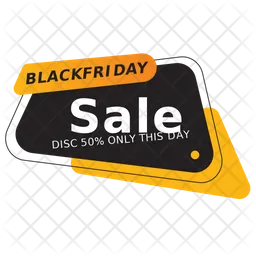 Black Friday Sales Label  Icon