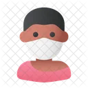 Woman Avatar Medical Mask Icon
