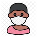 Woman Avatar Medical Mask Icon