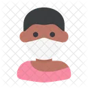 Woman Avatar Medical Mask Icon