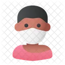 Woman Avatar Medical Mask Icon