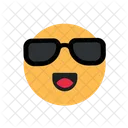 Black Glasses Emoji Emoticons Icon