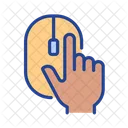 Black hand with computer mouse  Icon