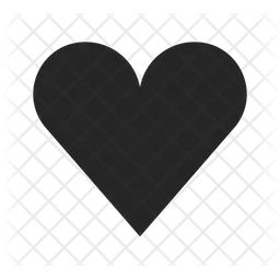 Black heart silhouette  Icon